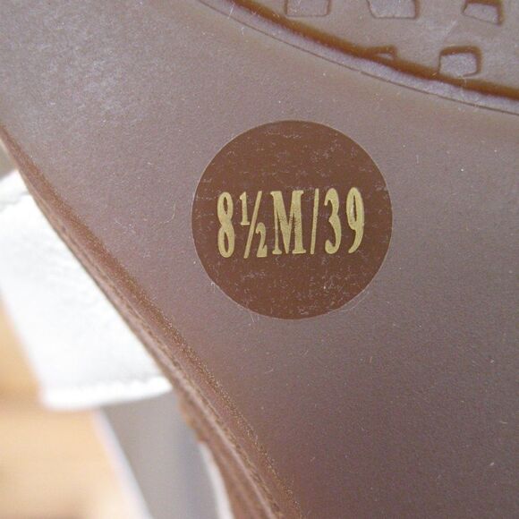 Lucky Brand Womens 7.5 White Wedge Sandals - Picture 8 of 9